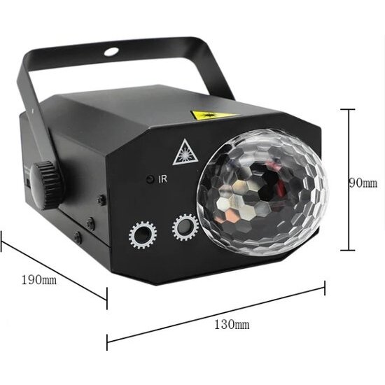 Igoods Igoods Discolamp - Feestverlichting - Disco Projector - Sfeerverlichting - Discobal - Stroboscoop - Partylight - Met Afstandsbediening