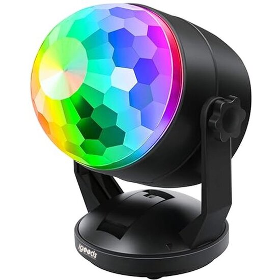 Igoods Igoods Discolamp - LED Discolamp - Feestverlichting voor kinderen en volwassenen - Discobal - Draadloos - USB
