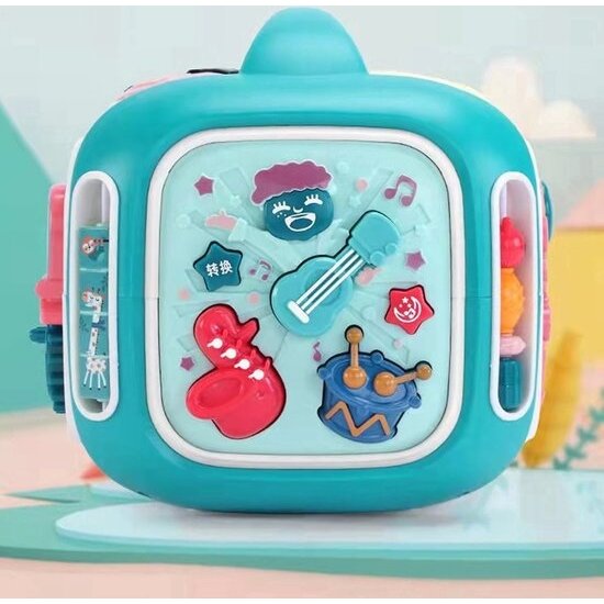 Igoods IGOODS 6-in-1 Activiteiten Kubus - Activity Center Baby - Activity Center - Baby Speelgoed - Kinder Speelgoed - Educatief Speelgoed-Baby Activiteiten Kubus - Educatief Babyspeelgoed - Groen