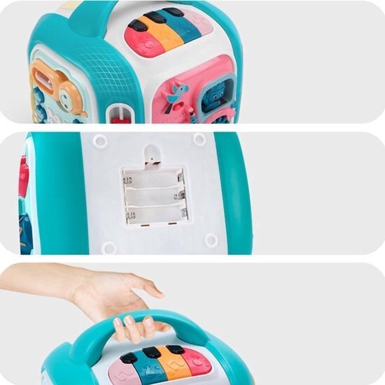 Igoods IGOODS 6-in-1 Activiteiten Kubus - Activity Center Baby - Activity Center - Baby Speelgoed - Kinder Speelgoed - Educatief Speelgoed-Baby Activiteiten Kubus - Educatief Babyspeelgoed - Groen