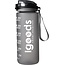 Igoods IGOODS Waterfles - Drinkfles met Tijdmarkeringen - Motiverende Drinkfles - 600ML - BPA vrij - Lekproef - Zwart
