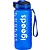 Igoods IGOODS Waterfles - Drinkfles met Tijdmarkeringen - Motiverende Drinkfles - 600ML - BPA vrij - Lekproef - Blauw