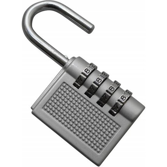 Igoods Igoods Combinatieslot - Hangslot - Cijferslot - Kofferslot - Cijferhangslot met 4 Cijfers - Universeel - Grijs