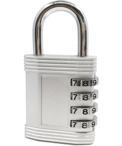 Igoods Combinatieslot - Hangslot - Cijferslot - Kofferslot - Cijferhangslot met 4 Cijfers - Universeel - Grijs