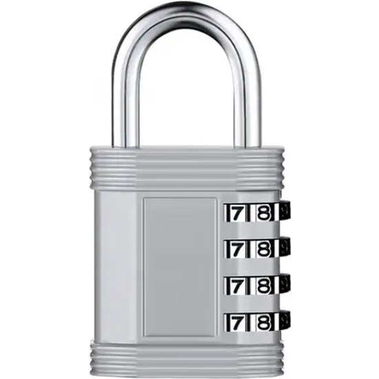 Igoods Igoods Combinatieslot - Hangslot - Cijferslot - Kofferslot - Cijferhangslot met 4 Cijfers - Universeel - Grijs