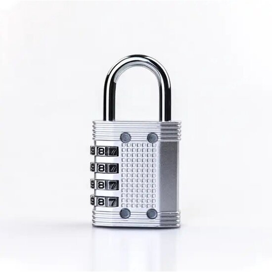 Igoods Igoods Combinatieslot - Hangslot - Cijferslot - Kofferslot - Cijferhangslot met 4 Cijfers - Universeel - Grijs