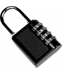 Igoods Combinatieslot - Hangslot - Cijferslot - Kofferslot - Cijferhangslot met 4 Cijfers - Universeel - Zwart