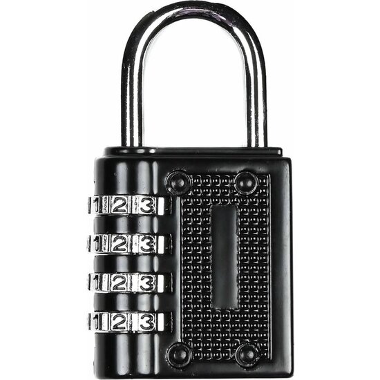 Igoods Igoods Combinatieslot - Hangslot - Cijferslot - Kofferslot - Cijferhangslot met 4 Cijfers - Universeel - Zwart