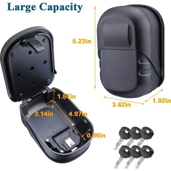 Igoods IGOODS - Robuuste sleutelkluis met code voor buiten - Centraal opbergen van sleutels met cijferslot - Sleutel Kastje
