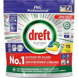 Dreft Platinum All-in-One - Lemon - 75 Vaatwastabletten