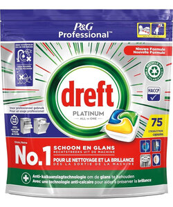 Dreft Platinum All-in-One - Lemon - 75 Vaatwastabletten
