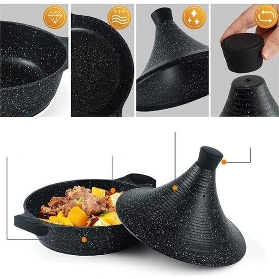 Igoods Igoods Tajine Gegoten aluminium Marble - Alle warmtebronnen| Ø 28cm