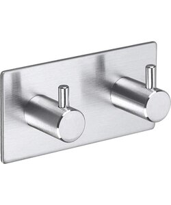 Igoods Handdoekhaakjes Zelfklevend - Badkamer & keuken - Handdoekhouder Zilver | 2 in 1