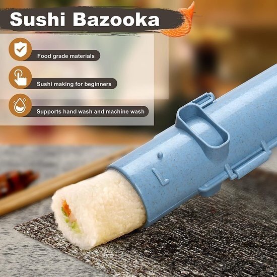 Igoods Igoods Sushi Maker - Sushi Bazooka - Zelf Sushi Maken - Sushi Kit - Blauw