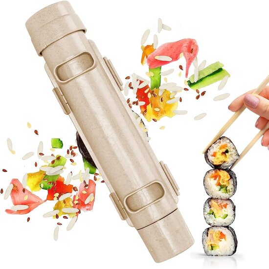 Igoods Igoods Sushi Maker - Sushi Bazooka - Zelf Sushi Maken - Sushi Kit - Khaki