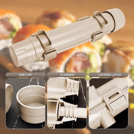 Igoods Igoods Sushi Maker - Sushi Bazooka - Zelf Sushi Maken - Sushi Kit - Khaki