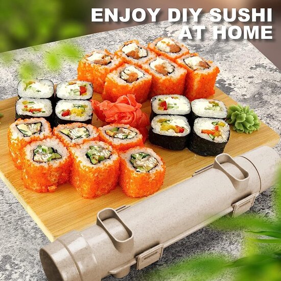 Igoods Igoods Sushi Maker - Sushi Bazooka - Zelf Sushi Maken - Sushi Kit - Khaki