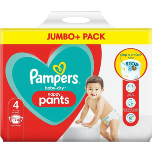 Pampers Baby Dry Pants - Maat 4 - 74 Luierbroekjes