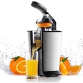 Royalty Line Royalty Line® CPE85 Citruspers Electrisch - Sinaasappelpers Elektrisch - Citrusjuicer Met 2 Perskegels - Citroenpers - RVS / Zwart