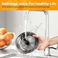 Royalty Line Royalty Line® CPE85 Citruspers Electrisch - Sinaasappelpers Elektrisch - Citrusjuicer Met 2 Perskegels - Citroenpers - RVS / Zwart