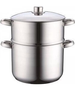Royalty Line Stoompan - Couscous Pan - 14 Liter - Rijst en Groentestomer - Multisteamer Voor Alle Warmtebronnen - Couscoussier met Handgrepen - Rijst en Groentestomer Met RVS Deksel - RVS