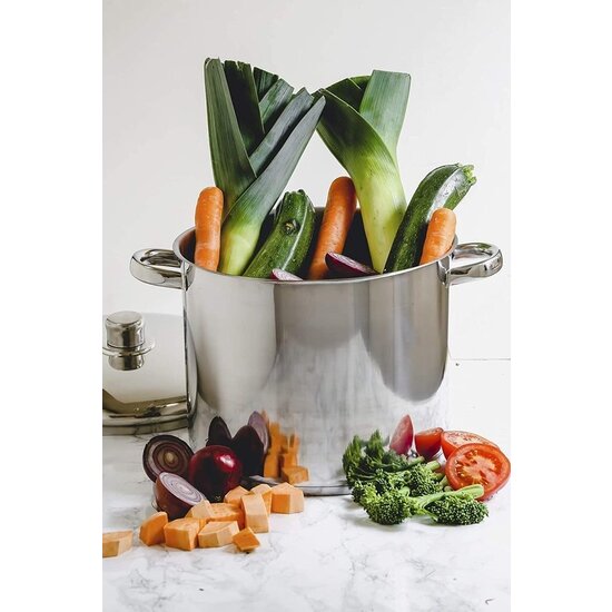 Royalty Line Stoompan - Couscous Pan - 14 Liter - Rijst en Groentestomer - Multisteamer Voor Alle Warmtebronnen - Couscoussier met Handgrepen - Rijst en Groentestomer Met RVS Deksel - RVS