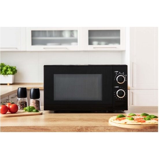 Royalty Line® MWO3818 Vrijstaande Magnetron - 20 Liter - Microgolf - 700W - Microwave Met 6 Vermogensniveaus - Zwart