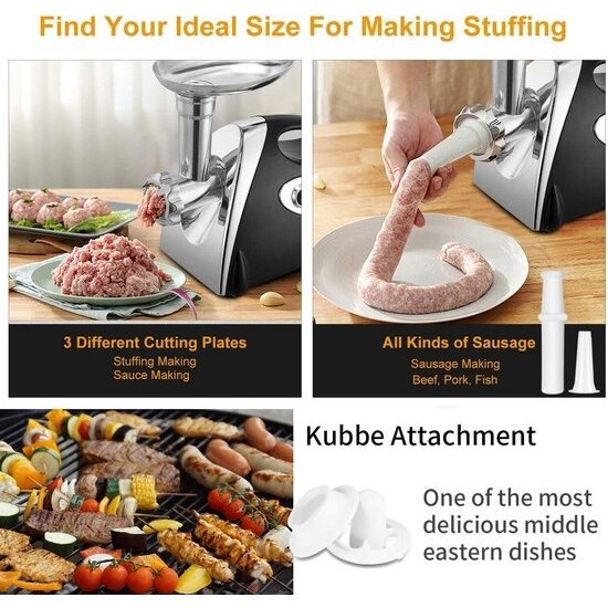 Royalty Line vleesmolen - zwart - 500W