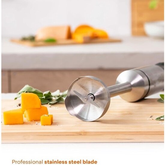 Royalty Line® ESMS800 Staafmixer - 3 in 1 Staafmixer Set - 800W - RVS - Hakmolen - Blender - Handmixer - Garde Met Snelheidsinstellingen - RVS / Rood