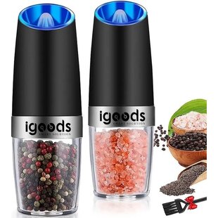 Igoods Peper- & Zoutstellen - Pepermolen - Kruidenmolen - Zoutmolen - Keukengerei Set - 2 Stuks