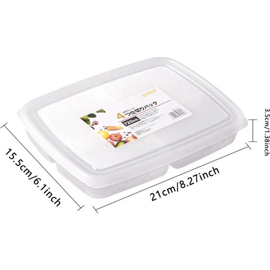 Igoods Igoods Voedsel Opbergdoos - 4 Vakjes - Handig - Compact