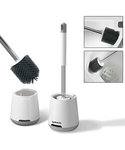 Igoods Toiletborstel Vrijstaand - WC Borstel Met Houder - Silicone Materiaal - Hygiënische En Antibacterieel