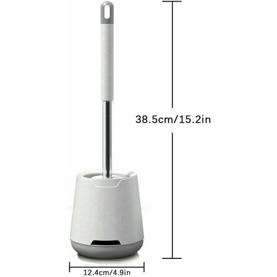 Igoods Igoods Toiletborstel Vrijstaand - WC Borstel Met Houder - Silicone Materiaal - Hygiënische En Antibacterieel