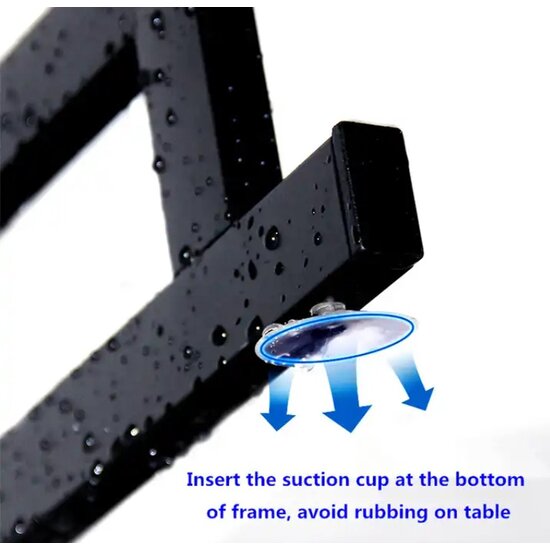 Igoods Igoods Afdruiprek - Droogrek - Borden, Bestek, Glazen, Messen - RVS - Zwart - Met Lekbak - 79X52X32 cm