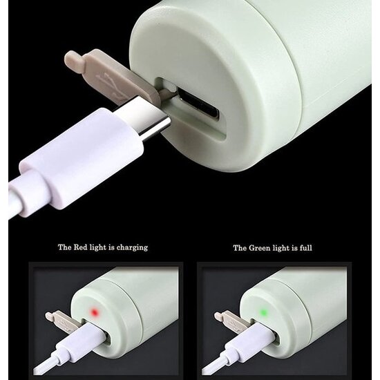 Igoods Igoods Hakmolen - Elektrische Mini Blender - Mandoline - Groentesnijder - Foodchopper - Ergonomisch Design - 4 RVS Mesjes - Groen