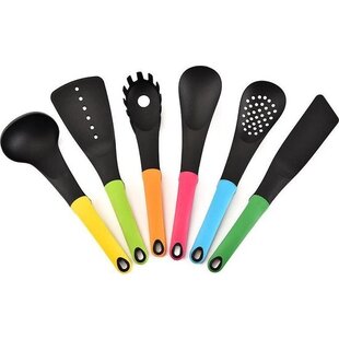 Igoods Keukengerei Set - 7 Delige Kookgerei Set - BPA-Vrij - Koken - Ophangbaar - Hittebestendig - Met Carroussel - Kitchenset - Multi Kleuren
