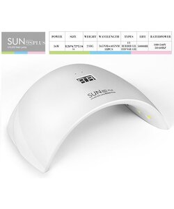 Igoods Nagellamp - 36W/18LEDS - Nagellamp LED UV Lamp voor Nagels - Geschikt voor Gelnagels en Gelpolish - UV Nageldroger - Met 30 en 60 Seconden Timer - Wit