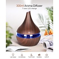 Igoods Igoods Aroma Diffuser - Aromatherapie - Luchtbevochtiger - Verdamper – Aromatherapie - Geurverspreider - Donkerbruin