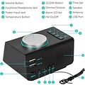 Igoods IGOODS - Wekkerradio - Digitale wekker - Snooze/slaap-functie - Met dimbaar display - Dual USB