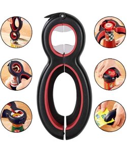 Igoods Multifunctionele Opener - 6 In 1 Keukengerei - Flesopener - Blikopener - Allesopener - Compact Formaat