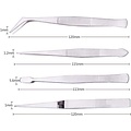 Igoods Igoods Pincet Set - 4-delige Pincet Set - Professionele Hobbypincet Set - Knutselen/Sieraden/Elektronica - RVS