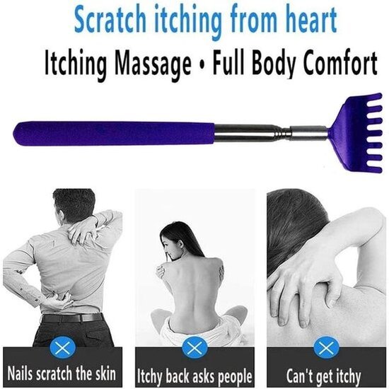 Igoods Igoods Uitschuifbare Rugkrabber - Ruggenkrabber - Telescopisch - Massage - Verstelbaar - Anti-jeuk - RVS - Groen
