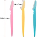 Igoods Igoods Scheermesjes - Wenkbrauwen Scheermesjes - Eyebrow Razor - met Dopje - 3 Stuks - Geel/Blauw/Roze
