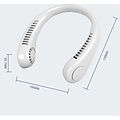 Igoods Igoods Nek Ventilator - Bladloze Nekventilator - Hoofdventilator - Gezichtsventilator - Mini Ventilator - Halsventilator - Draadloos - Oplaadbaar - Verkoeling - USB - Wit