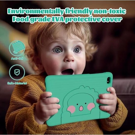 Igoods Igoods Kindertablet – Kids Tablet met Beschermhoes – 3GB RAM – 32GB Opslag – 7 Inch Display – Android 13 Kids – Ouderlijk Toezicht - Groen