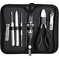 Igoods Igoods Professionele Manicure Set - 7-Delige Manicure Set - Nagelknipper - Nagelschaar - Ingegroeide Teennagel - Nagelvijl - Teennagels - Vingernagels - Met Opbergetui - Zwart