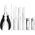 Igoods Igoods Professionele Manicure Set - 7-Delige Manicure Set - Nagelknipper - Nagelschaar - Ingegroeide Teennagel - Nagelvijl - Teennagels - Vingernagels - Met Opbergetui - Zwart