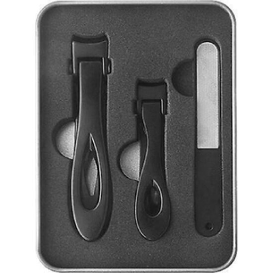 Igoods Igoods Premium Manicure Set - 3-delig Manicure Set - Nagelknipper Set - Nageltang - Teennagels - Vingernagels - Zwart