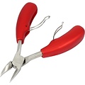 Igoods IGOODS Nagelknipper - Professionele teennagelknipper - Cutter Tang - RVS - Rood - Dikke Nagels Tool - Gesneden Nagel - Teen Trimmer