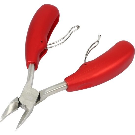 Igoods IGOODS Nagelknipper - Professionele teennagelknipper - Cutter Tang - RVS - Rood - Dikke Nagels Tool - Gesneden Nagel - Teen Trimmer